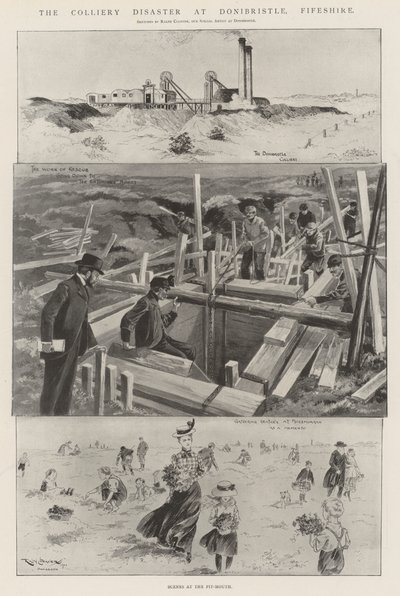 The Colliery Disaster at Donibristle, Fifeshire by Ralph Cleaver